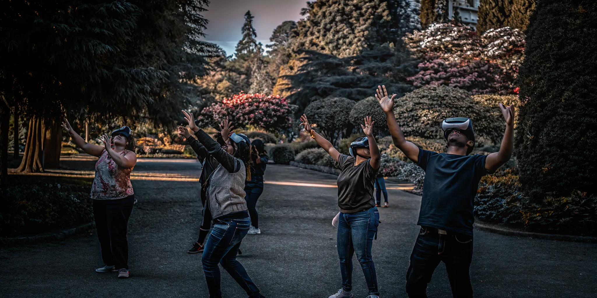 Group enjoying VR fun in Cedar Park